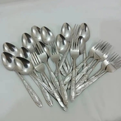 Picture of 24 pcs spoon set stainless steel tea spoon silver color-Silver