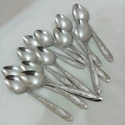 Picture of 24 pcs spoon set stainless steel tea spoon silver color-Silver