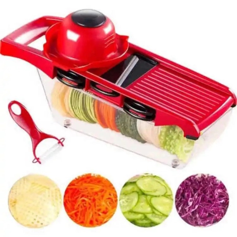 Picture of Vegetable Chopper Vegetable Slicer 6 Blades Potato Peeler Carrot Cheese Grater vegetable slicer Kitchen Accessories-Multicolor