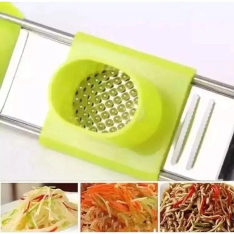 Picture of Home Kitchen Garlic Slicer Multifunction Stainless Steel Pressing Garlic Slicer Cutter Shredder Kitchen Tools Garlic Press-Silver