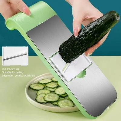 Picture of Vegetable Cutter Fruit Slicer Shredders Carrot Grater Chopper 5 in 1 Gadgets Slicer Peeler Kitchen Accessories Tool-Silver