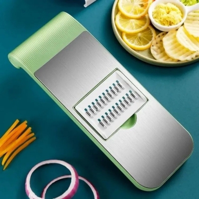 Picture of Vegetable Cutter Fruit Slicer Shredders Carrot Grater Chopper 5 in 1 Gadgets Slicer Peeler Kitchen Accessories Tool-Silver