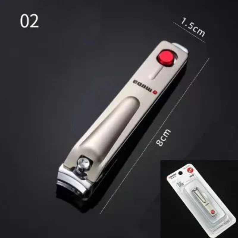 Picture of Big size 1PC Stainless Steel Nail Clippers With Anti-splash Cover Professional Pedicure Nail Care Trimmer Tool Toenail Cutters Manicure-Silver