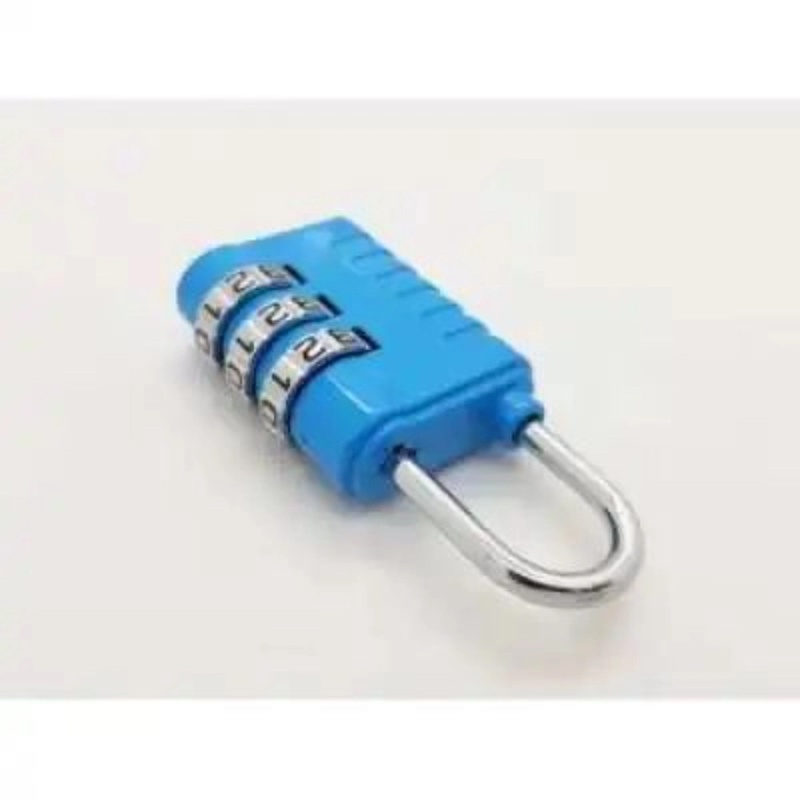 Picture of 3-Digit Number Combination Anti-Theft Zinc Alloy Lock-Resettable PIN Number Padlock for Door,Luggage, Suitcase-Polished Finishing-Multicolor