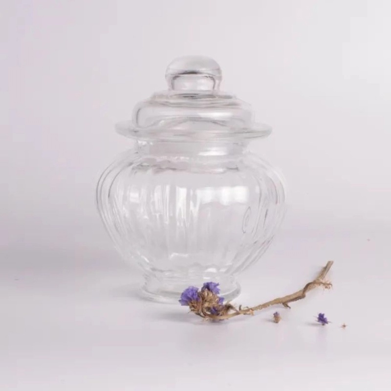Picture of 1 pcs glass spice jar with glass lid-Clear