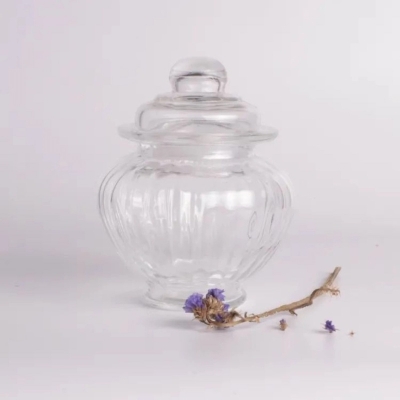 Picture of 1 pcs glass spice jar with glass lid-Clear