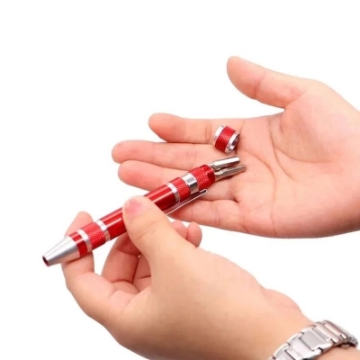 Picture of 8 In 1 Screwdriver Pen Repairing Tools Pocket Precision Screwdriver Set Multifunction Mini Cell Phone Screwdriver Hand Tools-Red
