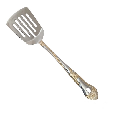 Picture of stainless steel spatula spoon golden design heavy quality-Silver