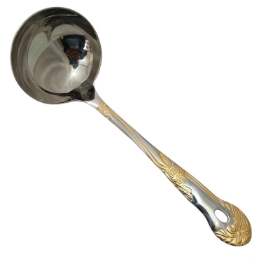Picture of stainless steel Big Sup spoon golden design heavy quality-Silver