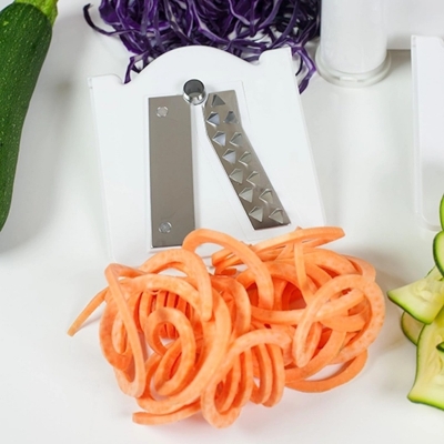 Picture of 3 In 1 Hand -Cranked Spirality Vegetable Slicer Fruit Chopper Cutter Kitchen Tool Fruit & Vegetable Tools-White