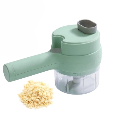 Picture of 1 pcs Handheld Electric Vegetable Cutter - Garlic Grinder Electric - USB Cable Mini Vegetable Chopper Vegetable Cutter For Pepper With Spare Blade