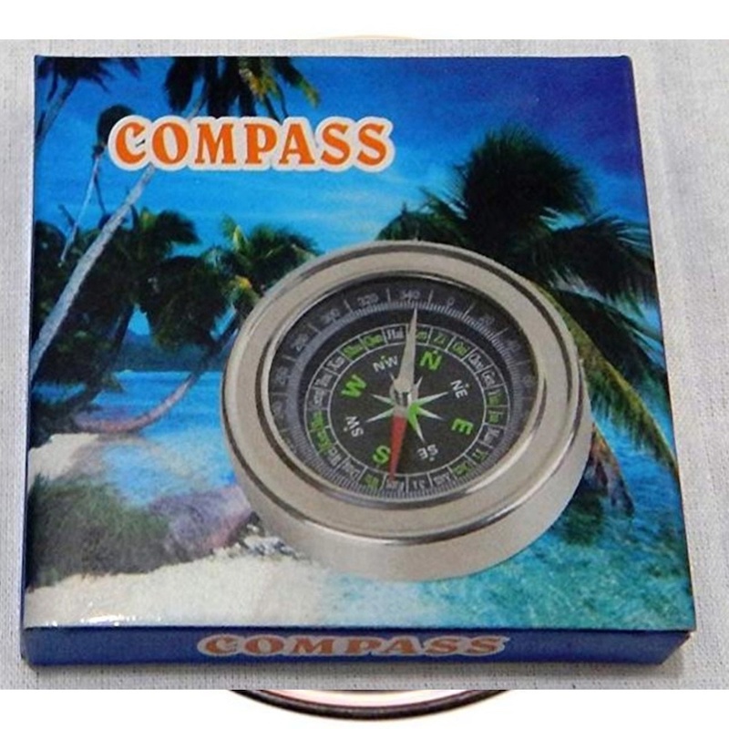 Picture of 7.3cm diameter Large Size Stainless Steel Directional Magnetic Compass-Silver