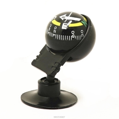 Picture of 1 pcs Car Navigation Compass Suction Cup Compass 360 Degree Rotation Waterproof 2.28x1.26 Inch-Black