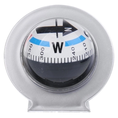 Picture of 1 pcs Waterproof Vehicle Boat Car Truck Navigation Ball 3D Compass ABS White Color-Silver