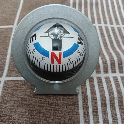 Picture of 1 pcs Waterproof Vehicle Boat Car Truck Navigation Ball 3D Compass ABS White Color-Silver