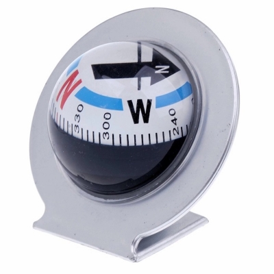 Picture of 1 pcs Waterproof Vehicle Boat Car Truck Navigation Ball 3D Compass ABS White Color-Silver