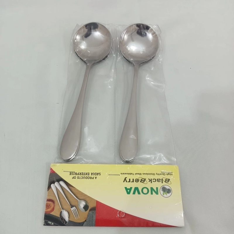 Picture of 18 pcs or any 6 pcs {that you will order} stainless steel spoon set 6 pcs tea 6 pcs fork and 6 pcs sup spoon 12cm long mirror polish silver color spoon set 18 pcs set-Silver