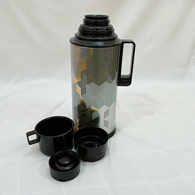 Picture of Regal 1L capacity thermal Flask stainless stail body and glass refil vacoum flask for winter good quality prodcut-Multicolor