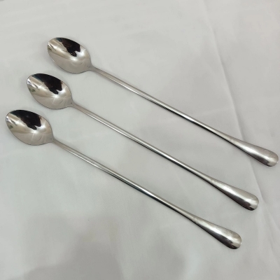 Picture of Lionel Long handle 3 pcs pickling spoon stainless steel silver color mirror polish spoon best for cutlery 23 cm long-Silver