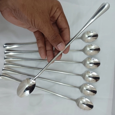 Picture of Lionel Long handle 3 pcs pickling spoon stainless steel silver color mirror polish spoon best for cutlery 23 cm long-Silver