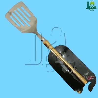 Picture of 4 pcs or any 1 pcs kitchen serving spoon golden design stainless steel spoon set Long rice spoon sup spoon solted spoon and solted turner