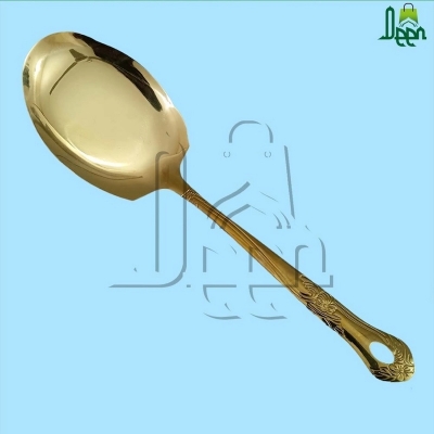 Picture of 1 pcs golden color rice spoon Attractive Golden Color Rice, Polao Spoon-Gold
