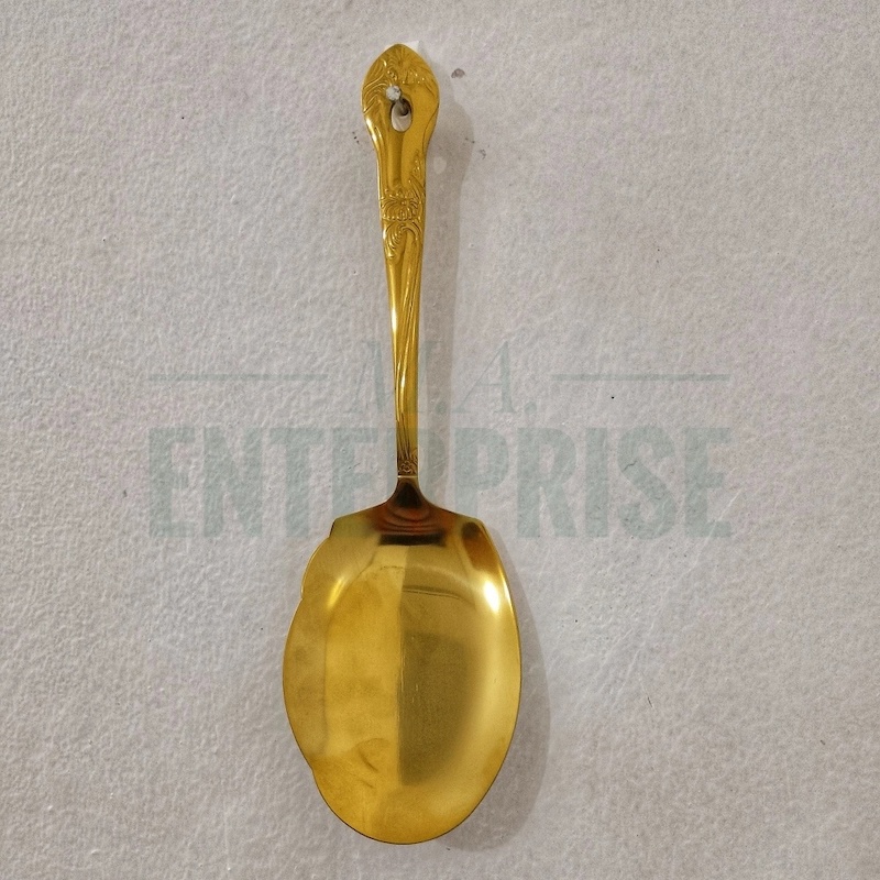 Picture of 1 pcs golden color rice spoon Attractive Golden Color Rice, Polao Spoon-Gold