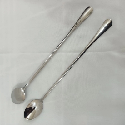Picture of Lionel Long handle 2 pcs pickling spoon stainless steel silver color mirror polish spoon best for cutlery 23 cm long-Silver