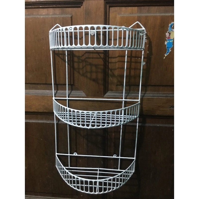 Picture of 3 layer(oval) Wall hanging storage self-White