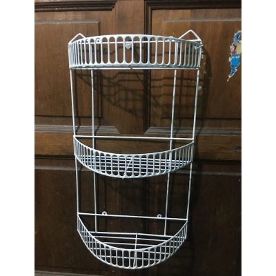 Picture of 3 layer(oval) Wall hanging storage self-White