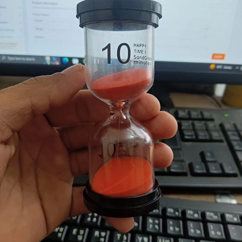 Picture of Sand Timer 10 Minute Hourglass Timer Hourglass Sand Timers, Sand Timer Plastic Sandglass Timer Colorful Hourglass Timer Sand Clock Timer-Multicolor