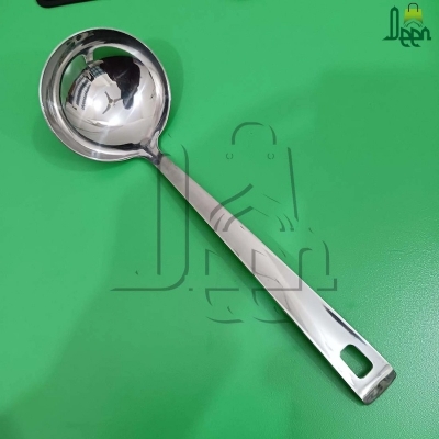 Picture of 1 pcs stainless steel long sup spoon for serverwaer in kitchen mirror polish rice spoon-Silver