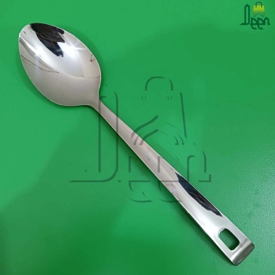 Picture of 1 pcs stainless steel carry spoon for serverwaer in kitchen mirror polish rice spoon-Silver