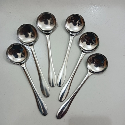Picture of Light waight 6 pcs stainless steel sup spoon silver color sup spoon-Silver