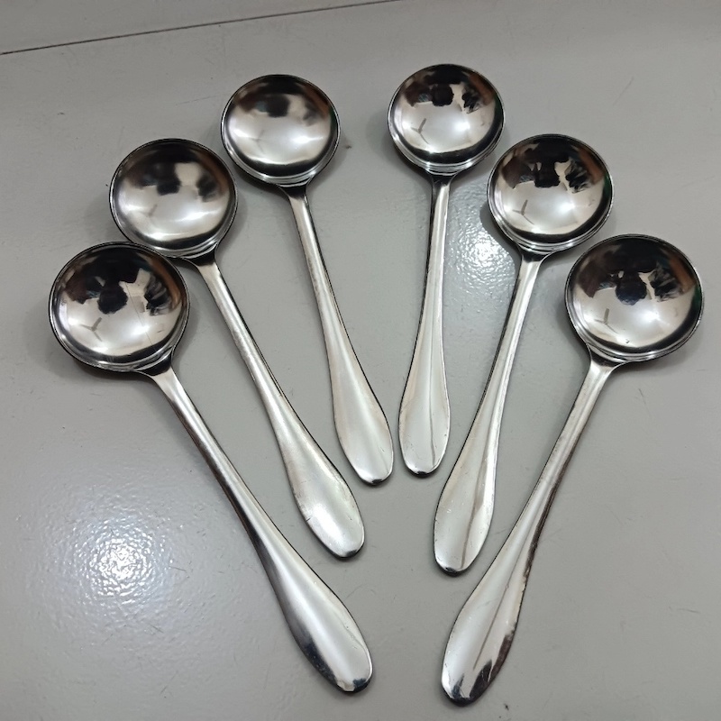Picture of Light waight 6 pcs stainless steel sup spoon silver color sup spoon-Silver