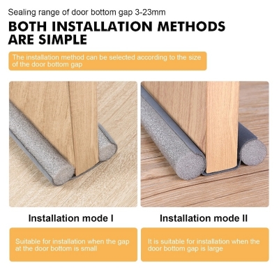 Picture of Waterproof Seal Strip Draft Excluder Door Stopper Bottom Guard Double Silicone Rubber Seal Dustproof Soundproof Strips-Multicolor