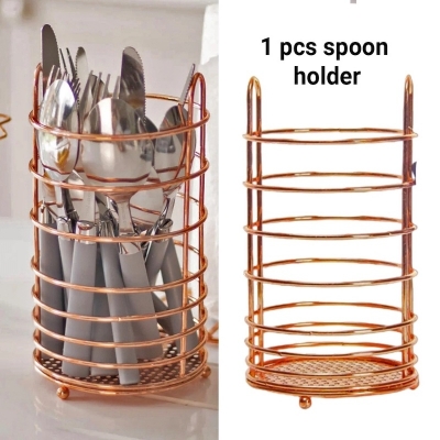 Picture of Progressive - 1 pcs Dependable Industries Kitchen Storage Counter Top Cutlery Holder golden or silver - Kitchen & Dining-Gold