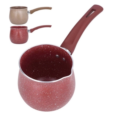 Picture of Mini Milk Pan Non Stick Warmer Coffee Pot for Cooking Heating Boiling Melting-Brown
