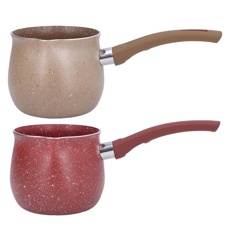 Picture of Mini Milk Pan Non Stick Warmer Coffee Pot for Cooking Heating Boiling Melting-Brown