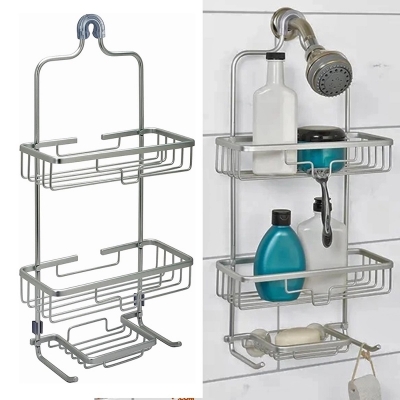 Picture of Highly Vital - Aluminum Shower Organizer Home NeverRust Rustproof Aluminum Shower Caddy, Satin Chrome - Bedding & Bath- Delights-Silver