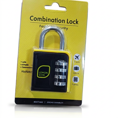 Picture of 4 digit  Multicolor password locker security suitcase luggage handbag coded lock cabinet locker XMM-8072L big combination Padlock-Black