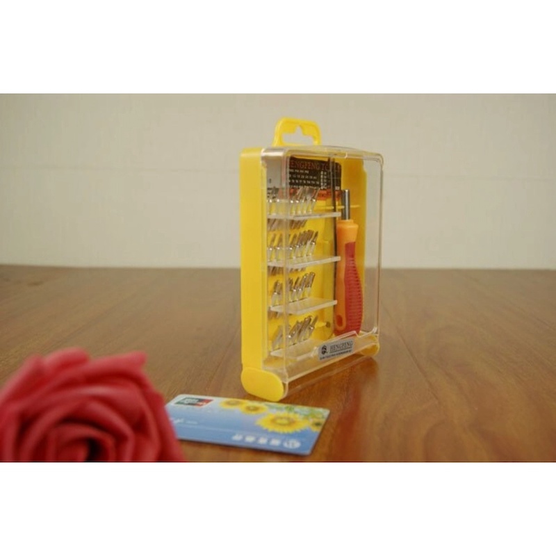 Picture of Lavish indulgent - 32 in 1 Micro Pocket Precision Screwdriver Kit Magnetic Screwdriver cell phone tool repair box - Sensible - Must Have-Yellow