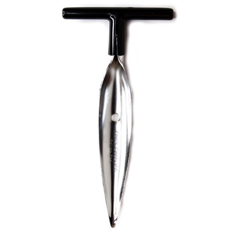 Picture of Coconut Opener Tool + 4 pcs Stainless steel Straw and cleaning Brush for Fresh GREEN Young Fruit Black Rubber Handle EZ Easy Grip SAFE with Stainless Steel Drinking-Silver