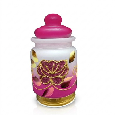Picture of 1 pcs  Colorful Glass Spicy jar for kitchen and other Spicy jar Multicolor-Purple