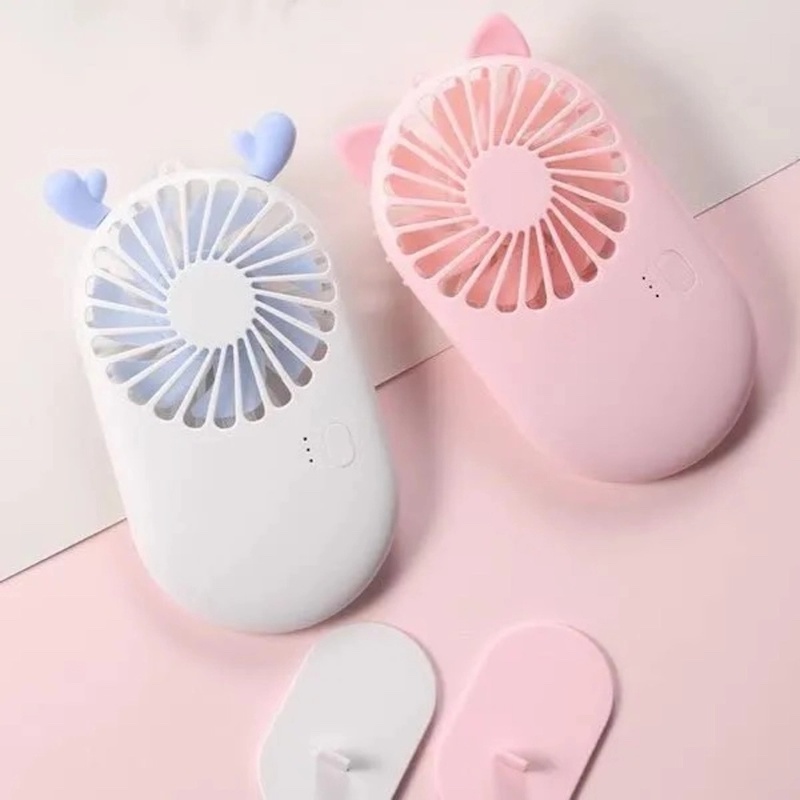 Picture of Plastic Rechargeable Multicolor Portable Pocket Fan, Size  Small - মিনি ফ্যান-White