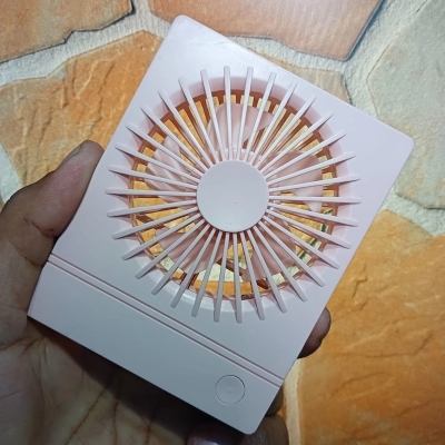 Picture of High speed Electric fan solid colour Summer Cooler Portable Fan Handheld Mini Fan USB Rechargeable Portable - মিনি ফ্যান-Multicolor