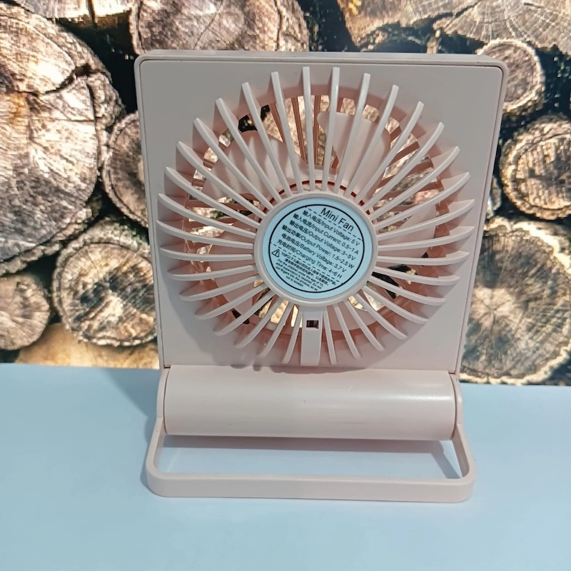 Picture of High speed Electric fan solid colour Summer Cooler Portable Fan Handheld Mini Fan USB Rechargeable Portable - মিনি ফ্যান-Multicolor