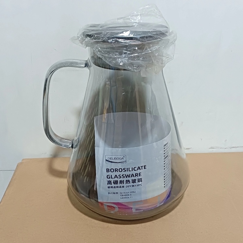 Picture of 1 PCS HEAT RESISTANT GLASS JUG, GPH27HA, 1440ML-Black