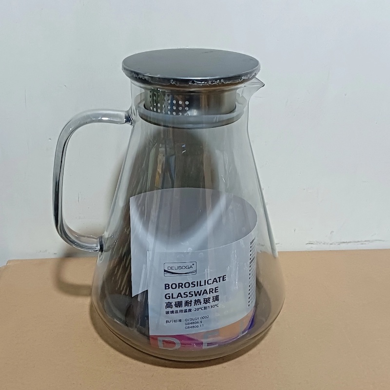 Picture of 1 PCS HEAT RESISTANT GLASS JUG, GPH27HA, 1440ML-Black