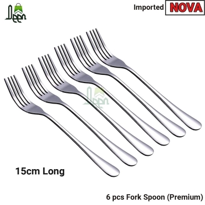 Picture of 6-Piece Stainless Steel Forkspoons, Spoons Silverware Set for Home, Kitchen or Restaurant, Mirror Polished, Dishwasher Safe, 6 Inch -Chopsticks-Silver